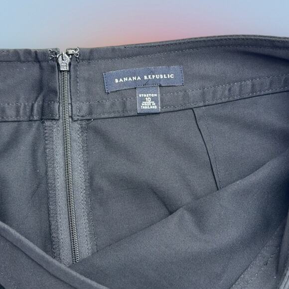 BANANA REPUBLIC Women’s 10 Black Stretch Cotton Skirt - Picture 3 of 3